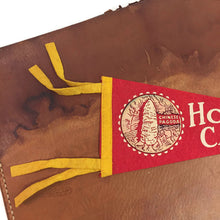 Load image into Gallery viewer, Howe Caverns Red Felt Pennant Vintage Caving Decor - Eagle&#39;s Eye Finds

