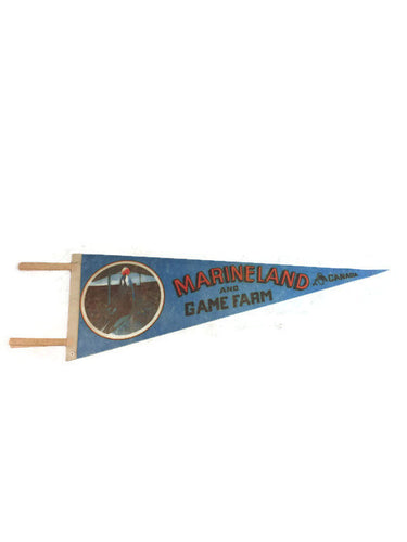 MarineLand and Game Farm Canada Felt Pennant - Eagle's Eye Finds