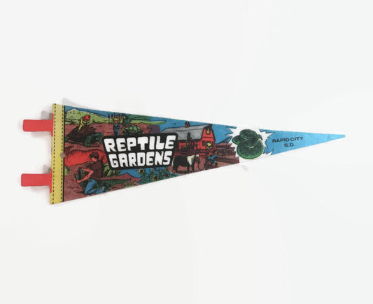 Reptile Gardens South Dakota Felt Pennant Vintage Child Bedroom Decor - Eagle's Eye Finds