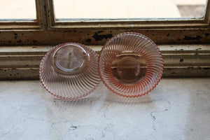 Pink Diana Bowls Depression Glass Vintage - Eagle's Eye Finds