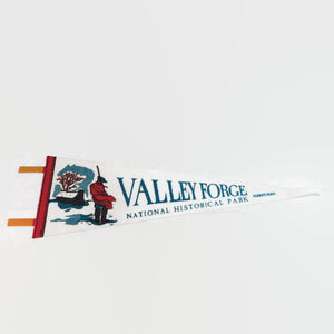 Valley Forge Pennsylvania White Felt Pennant Vintage Wall Decor - Eagle's Eye Finds