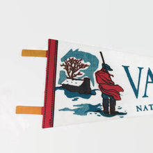 Load image into Gallery viewer, Valley Forge Pennsylvania White Felt Pennant Vintage Wall Decor - Eagle&#39;s Eye Finds
