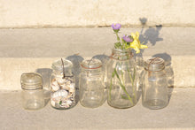 Load image into Gallery viewer, Clear Mason Jar Lot of 5 Vintage Cottage Chic Decor - Eagle&#39;s Eye Finds

