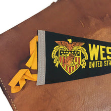 Load image into Gallery viewer, West Point Military Academy Vintage Felt Pennant Vintage Wall Decor - Eagle&#39;s Eye Finds
