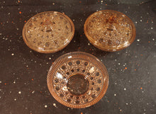 Load image into Gallery viewer, Pink Windsor Cane and Button Vintage Glass Candy Dish - Eagle&#39;s Eye Finds
