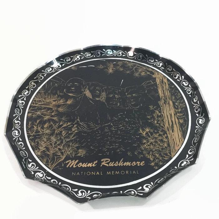 Mount Rushmore Black Serving Tray Vintage Travel Souvenir - Eagle's Eye Finds