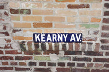 Load image into Gallery viewer, Kearny Avenue Porcelain Enamel Vintage Street Sign Wall Decor - Eagle&#39;s Eye Finds
