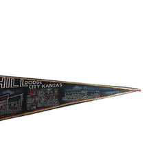Load image into Gallery viewer, Boot Hill Dodge City Kansas Black Felt Pennant Vintage Wall Decor - Eagle&#39;s Eye Finds
