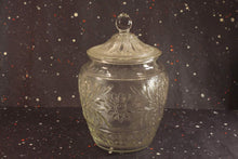 Load image into Gallery viewer, Sandwich Glass Cookie Jar Vintage Anchor Hocking Kitchen Decor - Eagle&#39;s Eye Finds
