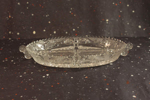Sandwich Glass Clear Relish Dish Vintage Serving Glassware - Eagle's Eye Finds