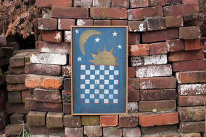 Astrological Game Board Vintage Primitive Decor - Eagle's Eye Finds
