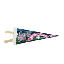Load image into Gallery viewer, Montreal Canada Black Felt Pennant Vintage Travel Wall Decor - Eagle&#39;s Eye Finds
