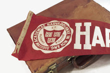Load image into Gallery viewer, Harvard University Crimson Red Felt Pennant Vintage Collegiate Decor - Eagle&#39;s Eye Finds
