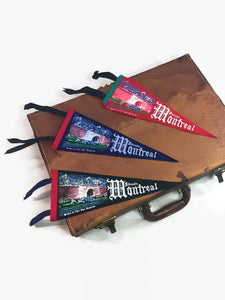 Montreal Canada Souvenir Felt Pennants Vintage Wall Decor - Eagle's Eye Finds