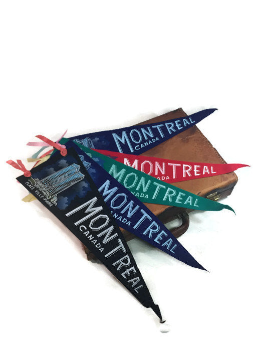 Place Ville Marie Montreal Canada Felt Pennant Vintage Wall Decor - Eagle's Eye Finds