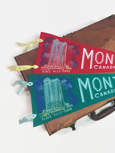 Load image into Gallery viewer, Place Ville Marie Montreal Canada Felt Pennant Vintage Wall Decor - Eagle&#39;s Eye Finds

