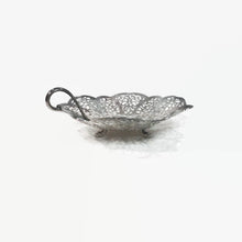 Load image into Gallery viewer, Silverplate Footed Candy Dish Vintage Lovelace Table Decor - Eagle&#39;s Eye Finds

