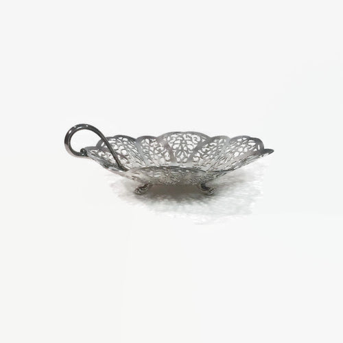 Silverplate Footed Candy Dish Vintage Lovelace Table Decor - Eagle's Eye Finds