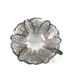 Silverplate Footed Candy Dish Vintage Lovelace Table Decor - Eagle's Eye Finds