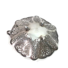 Load image into Gallery viewer, Silverplate Footed Candy Dish Vintage Lovelace Table Decor - Eagle&#39;s Eye Finds
