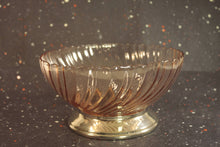Load image into Gallery viewer, Arcoroc France Pink Rosaline Swirl Bowl Vintage Footed French Glass Bowl - Eagle&#39;s Eye Finds
