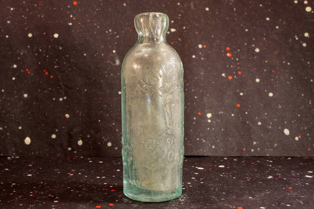 Hayes Bros. Blob Top Bottle Antique Hutchinson Hutch Aqua Bottle - Eagle's Eye Finds