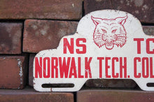 Load image into Gallery viewer, Norwalk Tech College Vintage Connecticut License Plate Topper - Eagle&#39;s Eye Finds

