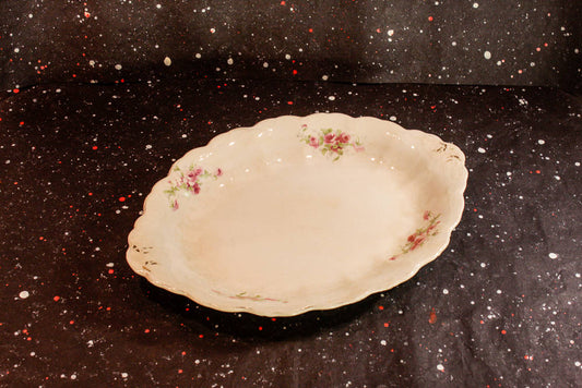 Rose Serving Platter Vintage East Palestine Pottery Company DeSoto China - Eagle's Eye Finds