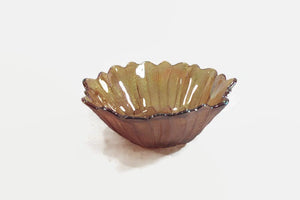 Carnival Glass Sunflower Bowl Vintage Candy Dish - Eagle's Eye Finds