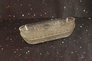 Indiana Sandwich Pattern Relish Celery Tray Vintage Clear Glass - Eagle's Eye Finds
