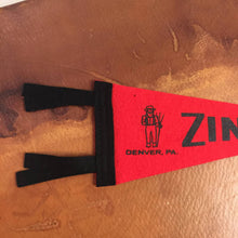 Load image into Gallery viewer, Zinn&#39;s Park Denver Pennsylvania Red Felt Pennant Vintage Wall Decor - Eagle&#39;s Eye Finds
