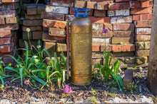 Load image into Gallery viewer, Copper and Brass Soda Acid Fire Extinguisher Vintage Pyrene Guardene Firefighter Decor - Eagle&#39;s Eye Finds
