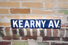 Load image into Gallery viewer, Kearny Avenue Porcelain Enamel Vintage Street Sign Wall Decor - Eagle&#39;s Eye Finds
