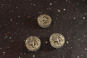 Hearts and Ribbon Pewter Potpourri Jar Cover and Cut Glass Jar Vintage Set of 3 - Eagle's Eye Finds