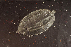 Sandwich Glass Clear Relish Dish Vintage Serving Glassware - Eagle's Eye Finds