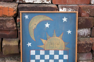 Astrological Game Board Vintage Primitive Decor - Eagle's Eye Finds