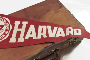 Harvard University Crimson Red Felt Pennant Vintage Collegiate Decor - Eagle's Eye Finds