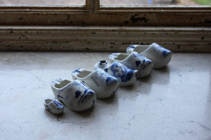 Delft Blue Clog Shoe Lot Vintage Porcelain Decor - Eagle's Eye Finds
