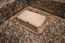 Load image into Gallery viewer, Black and White Enamelware Refrigerator Box Vintage Kitchen Decor - Eagle&#39;s Eye Finds
