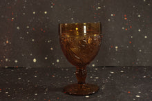Load image into Gallery viewer, Tiara Sandwich Glass Amber Goblet Vintage Glassware - Eagle&#39;s Eye Finds
