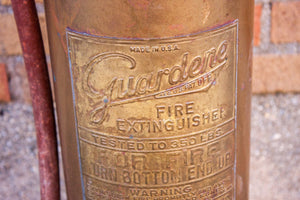 Copper and Brass Soda Acid Fire Extinguisher Vintage Pyrene Guardene Firefighter Decor - Eagle's Eye Finds