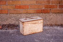 Load image into Gallery viewer, Chippy White Ammo Box Unique Vintage Planter or Container - Eagle&#39;s Eye Finds
