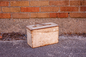 Chippy White Ammo Box Unique Vintage Planter or Container - Eagle's Eye Finds