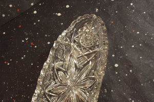 Geometric Celery Dish Antique Brilliant Period Cut Glass Dish - Eagle's Eye Finds