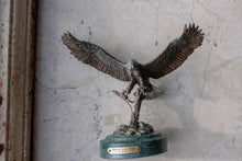 Load image into Gallery viewer, Approaching Eagle Sculpture by Phil Hauser - Eagle&#39;s Eye Finds
