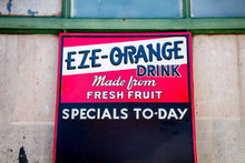 Load image into Gallery viewer, Eze-Orange Drink Vintage Embossed Chalkboard Tin Menu Sign - Eagle&#39;s Eye Finds
