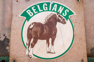 Belgians Horse Tin Sign Vintage Wall Hanging Equestrian Decor - Eagle's Eye Finds