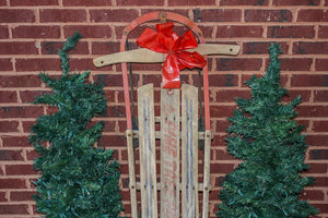 Pine Tree Racer Wooden Sled Vintage Winter Decor - Eagle's Eye Finds