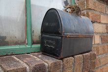 Load image into Gallery viewer, Black Metal Lunchbox Vintage Chic Decor - Eagle&#39;s Eye Finds
