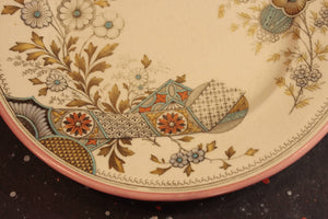 Hampden Floral Plate with Pink Trim Vintage Ceramic Plate - Eagle's Eye Finds